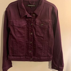Prosperity purple denim jacket